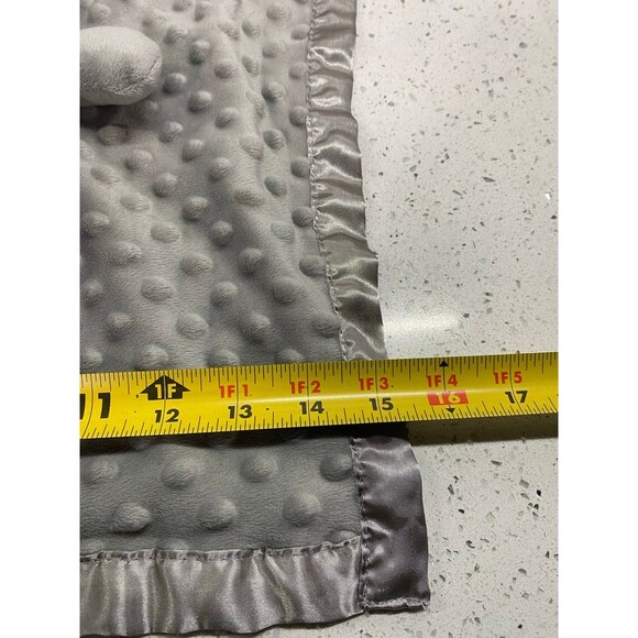 Pro Goleem Elephant Security Blanket Soft Baby Lovey Gray Plush Satin Textured - Picture 3 of 9